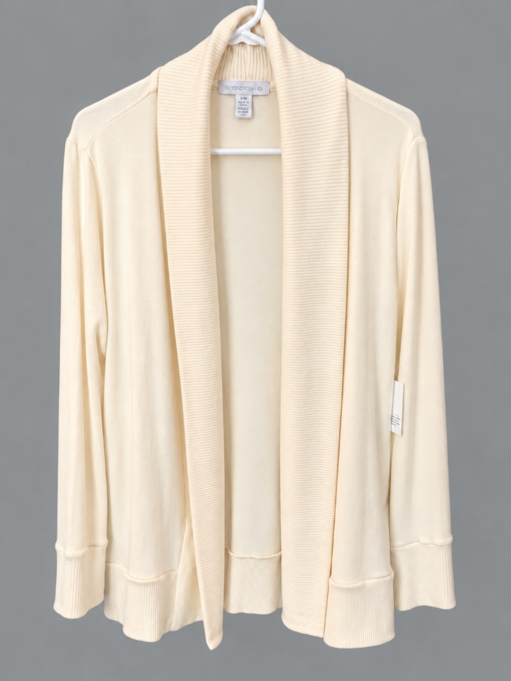 NWT Beyond Yoga Cream Open-Front Cardigan with Pockets | M